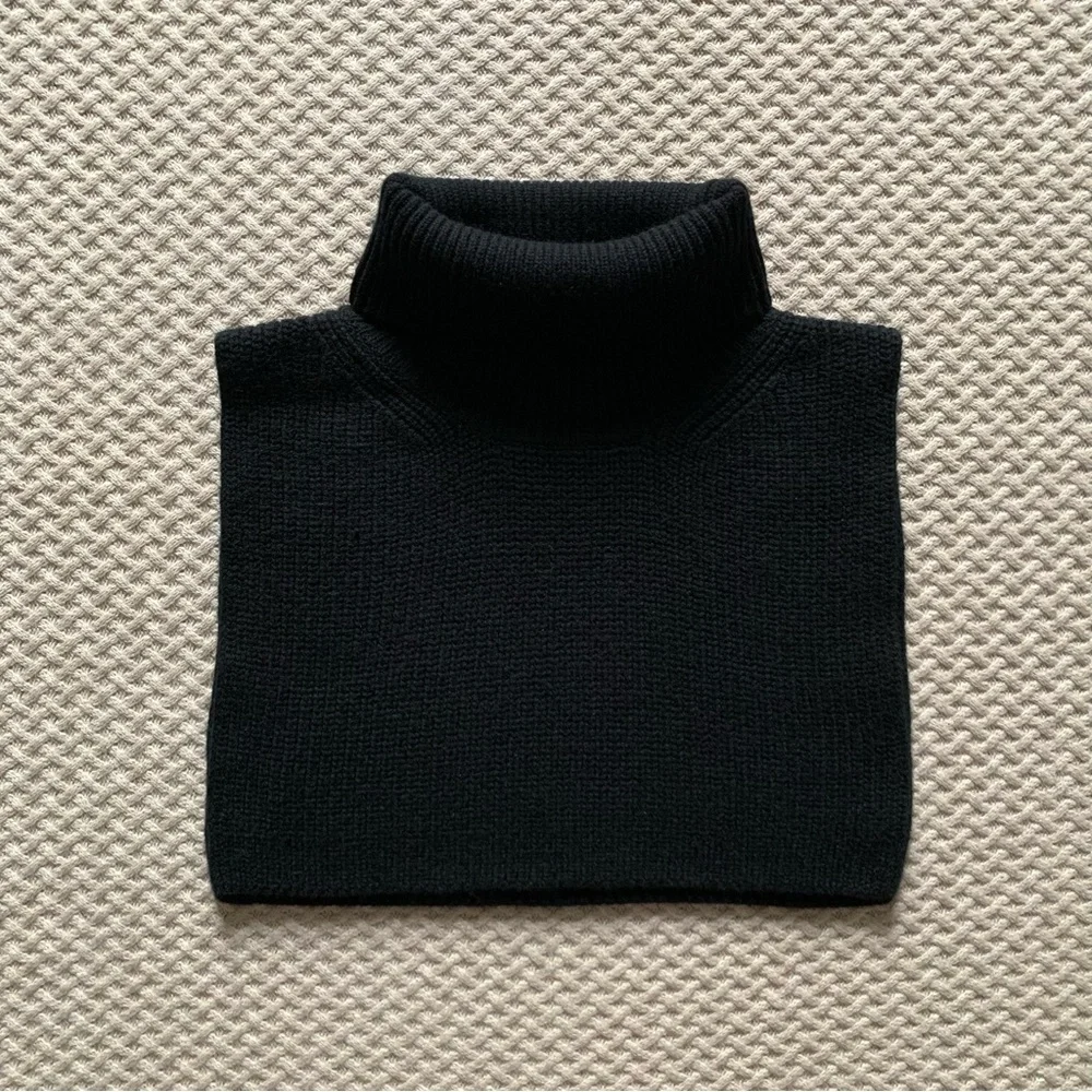 COS Black Wool Cashmere Roll Neck Collar (NEW) - Picture 2 of 10